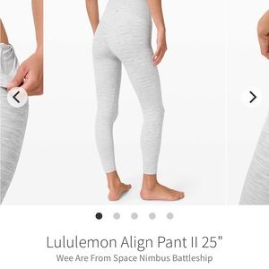 Lululemon Align Pant II 25"
Wee Are From Space Nimbus Battleship